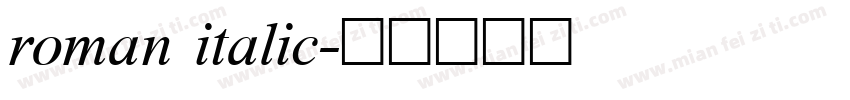 roman italic字体转换